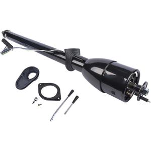 GELUOXI Replacement for GM 35 Inch Tilt Manual Steering Column Floor Shift Hot Rod Replacement for 1967-1972 Chevy GMC C10 C20, Stainless Steel Black Coating