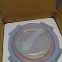 Set of 5 Stackable Space-Saving Nesting Glass Bowls with BPA Free Lids for Foodprep, Storage, Baking, Mixing & Cooking, Microwave Safe - Durable Inert Borosilicate Glass