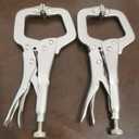 2pcs 6 Inch C Clamp Locking pincers Welding Clamps Metal Table Clamps Vice Grips C-Clamps Face Clamp Safety Eye Tool Clamp