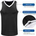 YWIES Plain Basketball Jersey, Blank Team Uniform, Hip Hop Hipster Short Sleeveless Active Shirts (Black, XL)