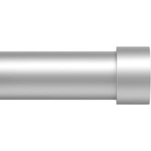 Silver Curtain Rod 84 inch, Heavy Duty Curtain Rods for Windows Adjustable, 1 inch Metal Drapery Rods with End Cap Finials, Modern Drapery Rods for Sliding Door, Bedroom, Living Room