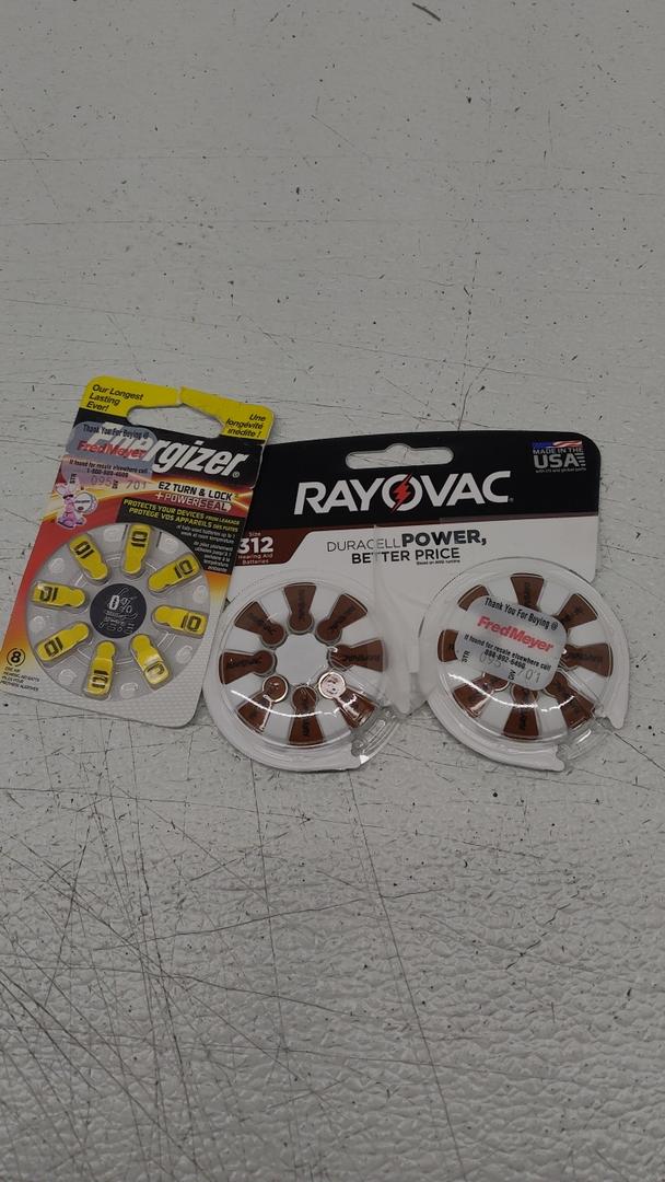 Eveready AZ10DP-8 And Rayovac Size 312 Hearing Aid Batteries, Hearing Aid Batteries Size 312, 16 Count