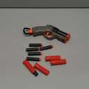 DaoDaoZhu Soft Bullet Toy Gun Pistol with Shell Ejecting for Indoor/Outdoor Shooting Games, Halloween Costume Fake Prop Gun Model, Educational Play Toy Guns, Christmas/Birthday Gifts (Black)