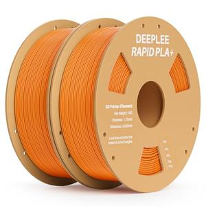DEEPLEE Rapid PLA Plus Filament 1.75mm, High Speed 3D Printer Filament Up to 600mm/s, PLA+ Filament Dimensional Accuracy +/- 0.02 mm Fits Most FDM 3D Printer, Cardboard Spool 1 Pack  Orange
