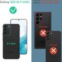 FNTCASE for Samsung Galaxy S22 Protective Case: Military Grade Protection Rugged Anti-Drop Case with Belt-Clip Holster & Kickstand - Full Shockproof Sturdy Durable Bumper Textured Cell Phone Cover