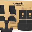 LASFIT Floor Mats for Jeep Grand Cherokee L 2021-2025 2026 (ONLY for 6 Seaters Without Center Console) All Weather Custom Fit Car Floor Liners Seatback Cargo Trunk Mat Black