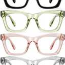 CCVOO Stylish Reading Glasses for Women, Stylish Eyeglasses, Blue Light Readers, Cheaters 3.0