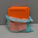 Sophico 3 Cup Rectangle Silicone Storage Cover Lids Replacement for Pyrex 7210-PC Glass Bowls, Container not Included (ORANGE, 2 Pack)