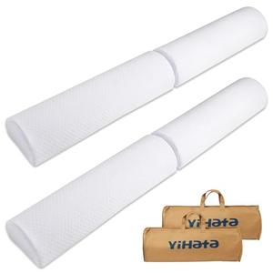 YIHATA Bed Rail for Toddlers, 2 Pack Foldable Baby Bed Rail Guard Kids Foam Bed Bumper Safety Bed Rail for Toddlers with Non-Slip Machine Washable Cover Bed Side Rail for Queen, King, Twin Bed