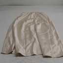 PRETTYGARDEN Women's Satin Skirts Dressy Casual 2025 Fall High Waisted Cocktail Wedding Flowy Elegant A Line Midi Skirt (Beige, Small)