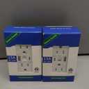 USB Outlet with Night Light,15 Amp Wall Outlets with Nightlight, 5V 4.8A Tamper-Resistant Electrical Receptacle with Type A & Type C Ports, Wallplate Included, ETL Listed(Warm White LED, 2-Packs)