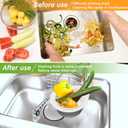 Teenyyou 2 Pcs Stainless Steel Sink Strainer Basket 15 Oz Multifunction Hanging Sink Colander Drain Basket Faucet Upgrade Quick Draining Kitchen Tool for Fruit Vegetable, 8.7 x 3.9 x 2.3 Inch (White)