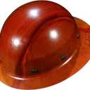 AFP Fiber Full Brim Hard Hat | 6 Point Ratchet Suspension | OSHA & ANSI Rated (Natural Tan)