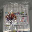 Alcohol Markers, 48 Colors Dual Tip Art Coloring Markers for Adult Coloring Books, Drawing, Sketching, Painting Supplies,Alcohol Based with Carrying Case