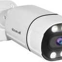 JideTech 5MP PoE Bullet IP Camera Outdoor with 2 Way Audio, 3.6mm Lens IP Security Camera Indoor, 120ft Color Night Vision, Humanoid/Vehicle Detection, for Hikvision Onvif, Up to 512GB microSD Card