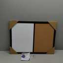 Combination Board Magnetic Dry Erase Board & Corkboard,24''x18'' Combo Board, Black Frame