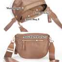 Pure Colour Crossbody Bag Bum Bag for Women,Spacious Purse Fanny Packs Belt Bag,Oversized Bum Bag (Colour Bum Bag-Coffee)