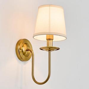 Gold Wall Sconce Gold Vintage Wall Lamp Hardwired Mid-Century Wall Lighting Wall Mount Fixture for Bedside,Bedroom, Living Room, Powder Room,White Fabric Shade