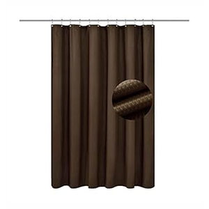 Barossa Design Soft Microfiber Fabric Shower Liner or Curtain, Hotel Quality, Machine Washable, Water Repellent, Chocolate Brown, 70 x 72 inches