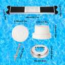 3 Pack Stainless Steel Swimming Pool Ladder Steps with Pool Ladder Bumpers & Pool Ladder Escutcheon Plates, 18'' Heavy Duty Replacement Pool Ladders for Inground Swimming Pools