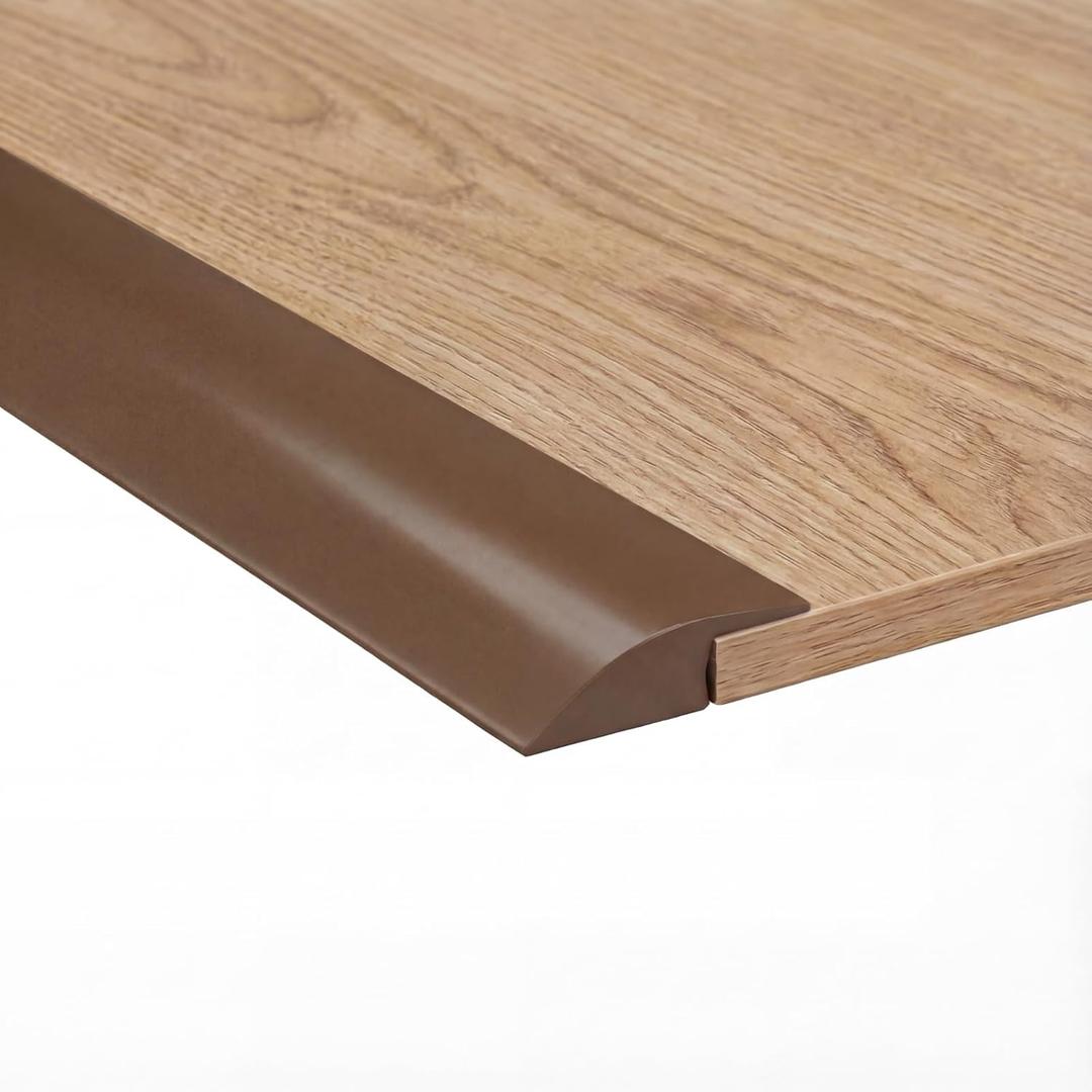 20ft Carpet Floor Transition Strips, Self-Adhesive Carpet to Tile Transition Edge Triings for Doors/Wood Floors, Coverage Height up to 5mm(Dark Brown)