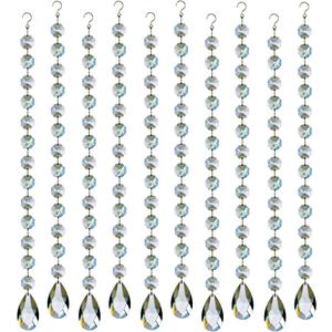 1ft 10pcs Teardrop Crystals Garland, Hanging Chandelier Crystals Prism Beads Chain for Wedding Home Decoration Clear GOLDENHAITAI (38mm) 1ft 10pcs Teardrop Crystals Garland, Hanging Chandelier Crystals Prism Beads Chain for Wedding Home Decoration Clear GOLDENHAITAI (38mm)