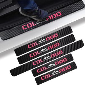 6 x 5 PCS Car Door Sill Protector, 4D Carbon Fiber Wrap Car Door Edge Guards, Entry Guard Door Sill Strip Scratch Anti-Dirty, Protection for All Car Models