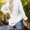 siliteelon Womens Button Down Shirts Solid Dress Shirts Long Sleeve Flowy Collared Work Office Business Blouses Chiffon Tops (White, S)
