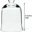 Abbott Collection 27-Carolyn-SM Small Bell Shaped Glass Cloche, Clear (6" H)
