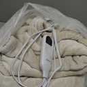 Bedsure Heated Blanket Throw Blanket - Fast Heating Electric Blanket, Soft Flannel Heated Throw with 4 Time Settings, 6 Heating Settings, Warm Gifts for Grandma (50x60 inches, Cream)