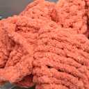 L'AGRATY Chunky Knit Blanket Throw: 50''x60'' Chenille Chunky Knitted Throw Blankets for Bed Couch - Handmade Thick Cable Knit Blanket - Large Crochet Rope Blankets for Home Decor(Coral Pink)