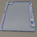 Case for iPad Air 11 Inch M4/M3/M2 2026/2025/2024, iPad Air 5th/4th Generation 10.9" 2022/2020, Tri-Fold Folio Auto Wake/Sleep Cover with Clear Back/Pencil Holder (Floral Blue)