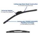 3 Pack Windshield Wiper Blades Compatible with Chevrolet Chevy Spark 2013 2014 2015 Original Factory Quality Front Rear Wipers Blade Set for My Car - 24" 16" 12"