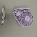 Gaiatop Mini Electric Fan with 360 Rotation, 5.5mm Gaps, Rechargeable Battery, 3 Speeds, Purple