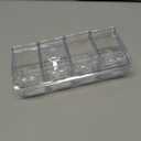 Clear Seasoning Box, 4 Piece Seasoning Rack Spice Pots, Plastic Storage Container Condiment Jars with Lids and Spoon, Storage Container Spice Jar for Salt Sugar Tea Herbal Coffee Beans