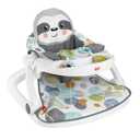 Fisher-Price Portable Baby Chair Sit-Me-Up Floor Seat with Snack Tray, Newborn Sensory Activity Toys & Plush Cute Sloth Washable Pad (27.17 x 20.87 x 12.2 Inch)