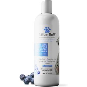 Lillian Ruff PRO Formula Berry Blue Brightening Dog Conditioner - Professional Whitening Conditioner Hydrate Dry Skin, Soften, Detangle, Restore Shine - Provitamin B5, USA Made 16oz Lillian Ruff PRO Formula Berry Blue Brightening Dog Conditioner - Professional Whitening Conditioner Hydrate Dry Skin, Soften, Detangle, Restore Shine - Provitamin B5, USA Made 16oz