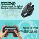 HEYSTOP Switch 2 Joy-Con Grip [4-Pack], Steering Wheels for Nintendo Switch 2 Controller Compatible with Mario Kart World/Mario Kart 8 Deluxe, Switch 2 Controller Accessories Ergonomic Design