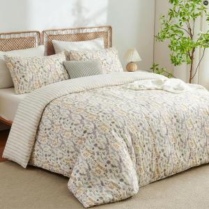 Floral Comforter Full Size, Cottagecore Botanical Bedding Set