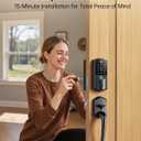 Built-in WiFi Smart Lock with Handle Set - Firstriver Fingerprint Keyless Entry Door Lock for Front Door, App Control, Digital Keypad Deadbolt, Auto Lock, Compatible with Alexa & Google Assistant