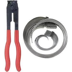 CV Joint Axle Boot Clamp Pliers with 20pcs Stainless Steel Universal Adjustable Axle Boot CV Joint Bands Drive Axle Shaft Joint Crimp Clamps Fit for Most Cars
