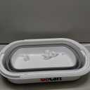 dbest Products Folding Gocart Laundry Basket with Wheels, Multi Use Collapsible Grocery Shopping Cart, White