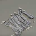 AIBOO Extension Cables 9.84FT LED Under Cabinet Puck Lighting, 2-Pin Male and Female Cable Connector Extension Cords for Led Puck Lights with White Cords (6 Pack) 2-PIN ONLY