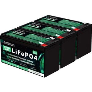 12V 8Ah Lifepo4 Battery 3000+ Deep Cycles 12V Lithium Battery for Solar/Wind Power, Lighting, Fish Finder, Power Wheels and More, Built-in 10A BMS