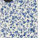 for iPhone 17 Case Cute - Wireless Charging Compatible - Dual-Layer Hard Shell + Silicone Cover - Aesthetic Protective Trendy Phone Case for Women - Blue Flower Toile