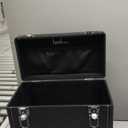 Hododou Vinyl Record Storage Box with Lock Record Organizer Storage for 30+ Single Records 12-inch Water Resistant Collapsible Storage Crate with Lid Handle Mesh Pouch for Valuable Album Collection (Black)