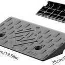Rubber Threshold Ramp, 3" Rise Wheelchair Ramp Doorway, 7000Lbs Load Capacity, Non-Slip Surface Rubber Curb Ramp for Wheelchair and Scooter (3" Height) (3" Rise)