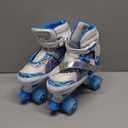 TOMSHOO Roller Skates for Girls Kids Child Beginners, 4 Size Adjustable Light up Wheels Fun Illuminating Skates for Boys Toddlers Patines para nias (Large - Youth (3.5-6), Blue)