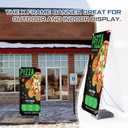 Blulu 24 x 63 to 32 x72 Adjustable X Banner Stand, 2x6 Double Sided Heavy Duty X Shaped with Water Sand Refilled Base, Stand Outdoor Indoor for Trade Show Exhibition Sign Holder Display, Frame Only
