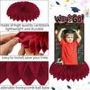 8 Pcs Graduation Party Decorations Class of 2026 Graduation Honeycomb Centerpieces Table Decor Grad Photo Display Congrats Grad Table Toppers for Party Favor(Black Crimson)